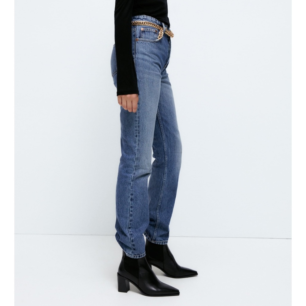 ✨SALE✨Zara cowboy leather heeled ankle boots ✨SALE✨